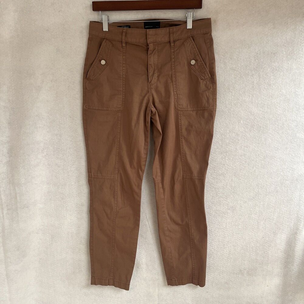 White House Black Market The Skinny Ankle Cargo Women Pants Size 8 Pockets Zip